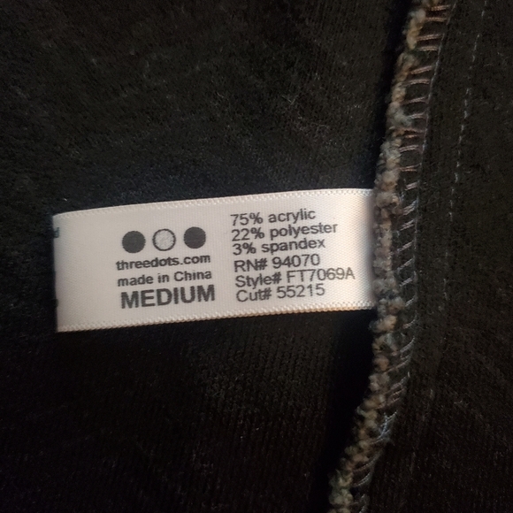 Three Dots Chevron Pucker Cardigan Size Medium - Picture 5 of 5